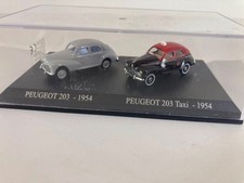 DUO ATLAS VOITURE PEUGEOT 203 TAXI 1954   Echelle Ho 1/87