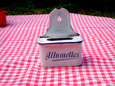 boîte à allumettes ancienne en tôle émaillée