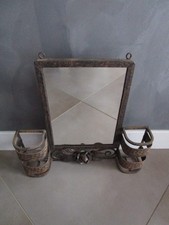 Miroir porte brosses mural art