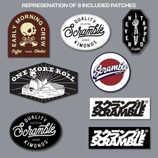 8 Patches Scramble JJb Jiujitsu Jiu Jitsu Brésilien MMA Kimono Patch Accessoire