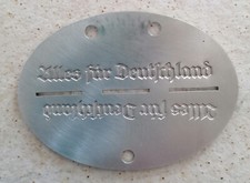 ww2 plaque d'identité allemande erkennungsmarke gravée "Alles Fur Deutschland"