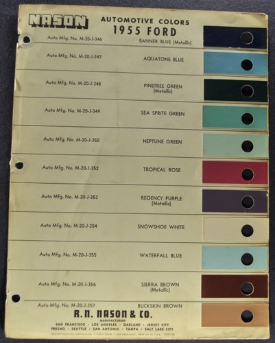 1955 ford paint chip colors - ford,