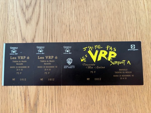 Billet ticket place concert - billet, de