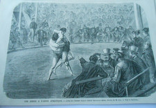 Gravure 1867 - Une soirée à