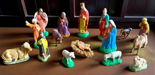Lot santons pour crèche de - crèche,