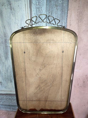 Cadre miroir vintage laiton - cadre,