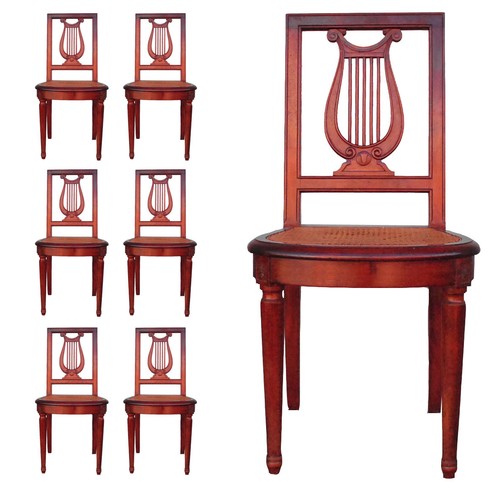 Chaises lyres acajou - en,