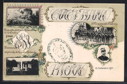 Carte postale reggimento - postale, 10°