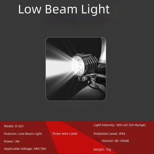 Phare led ebike broches avec - phare,