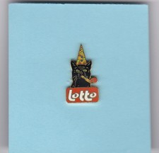 Pins Publicité "Lotto" Belge. Tête Chat Noir, Chapeau Pointu...