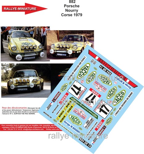 Decals ref 0882 porsche - 1/43,