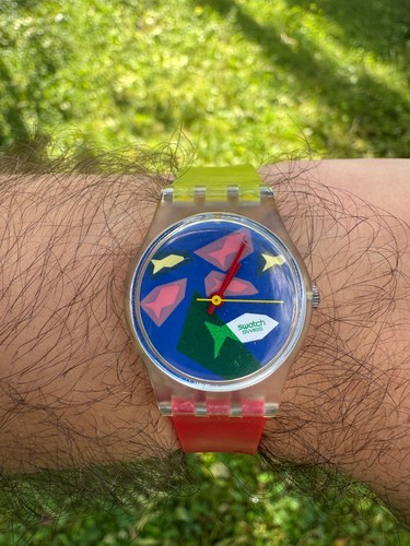 Montre swatch lady - aqua, dream