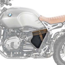 Sac Flanc Exmoto Noir & Cognac dans la Peau Et Ciré Coton Perbmw R Nine T