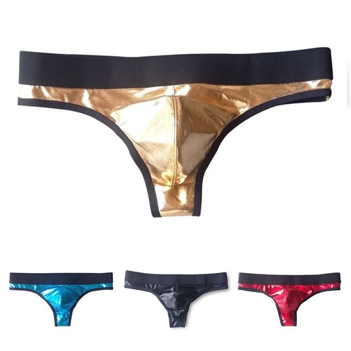 String homme cuir laqué