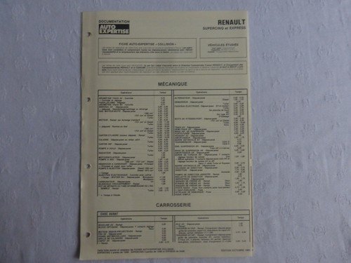 Fiche réparation barème - fiche, du