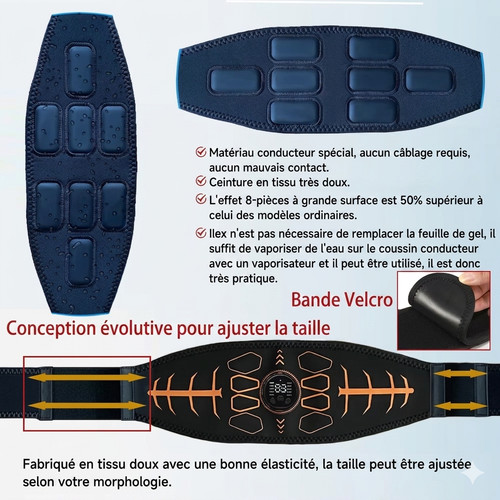 Ceinture abdos ems ventre - -,