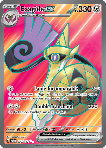 Carte pokémon exagide - carte, exagide-ex