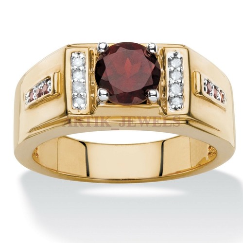 Naturel gemme grenat - naturel, 14k