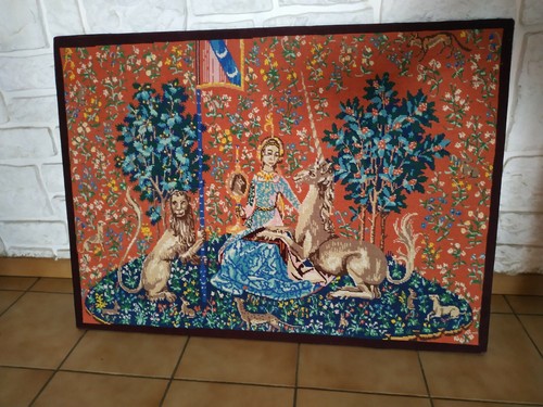 Tableau tissé dame a la - tissé,
