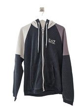 Veste à capuche EA7 Emporio Armani – Bicolore Noir/Gris/Blanc – Taille L