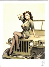 EX-LIBRIS PIN UP A LA JEEP