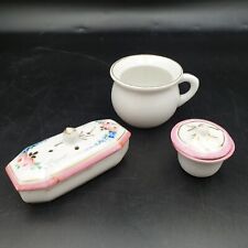 Dinette Porte savon & bol & Pot de chambre Nécessaire toilette poupée XIXe
