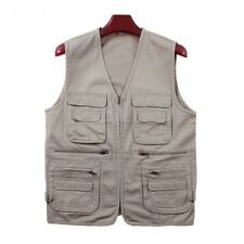 Hommes Débardeur Coton Veste sans Manche Multi Poche Utilitaire Gilet Hunter