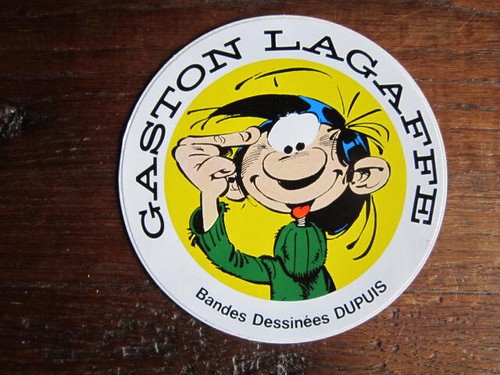 Autocollant gaston bandes - gaston,