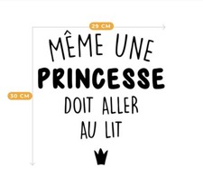 Autocollant Même Une Princesse Doit Aller Au Lit