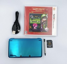 Console Nintendo 3DS Aqua Blue Luigi's Mansion Soft Japan Testée {Envoi rapide}