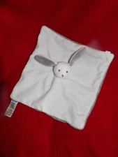Doudou Plat JACADI Lapin Blanc Gris
