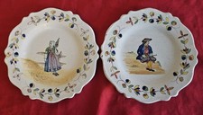 2 ASSIETTE EN FAÏENCE DE