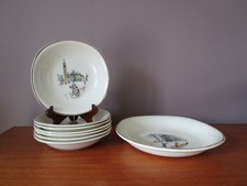 7 assiettes creuses + Plat