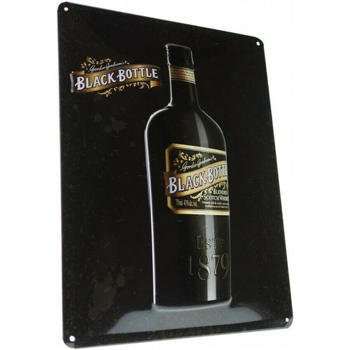 Plaque métal whisky black - métal,