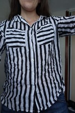 Chemise femme rayée noir / blanc taille M Jennyfer livraison gratuite