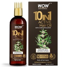 Wow Skin Science 10 en 1 Huile Cheveux Naturelle Cheveux Sèches Abîmés et Cro...