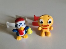 2 figurines Noël, Pingouin et Bonhomme en pain d'épice - Kinder