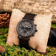 Wood Men Watch Chronograph