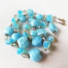 ANCIEN Collier Pate de VERRE
