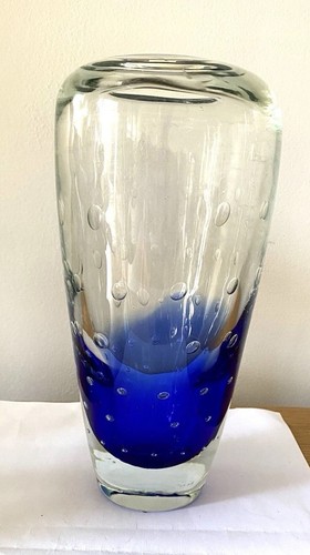 Ancien vase soufflé verre - ancien,