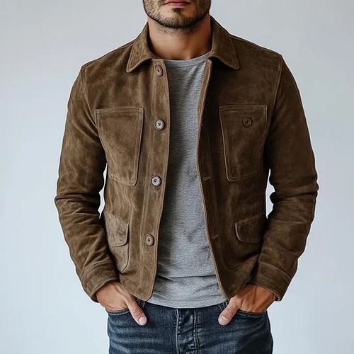 Men brown pure - brown, suede