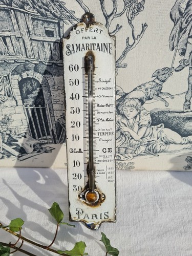 Ancien thermometre emaille - ancien,