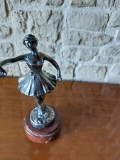 DANSEUSE BRONZE ARGENTE SIGNE FUGERES (1872 - 1944)
