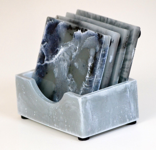 Gray marbled stone square - gray,