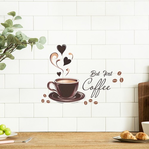 Autocollant mural tasse - , à