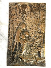 Plaque bronze bas - en, bas-relief