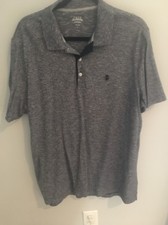 Izod Mens Saltwater Polo Navy Blue Size Large 