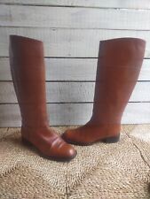 bottes cavalières vintage Manfield cuir fauve pointure 39,5