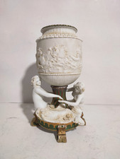 Vase Biscuit Muller à l'Antique / 1895-1927 Allemagne / Porcelaine Centre Table