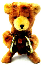 AUTOMATE CARL - RARE OURS BRUN SAUTILLANT AVEC CYMBALES - MADE IN WEST GERMANY